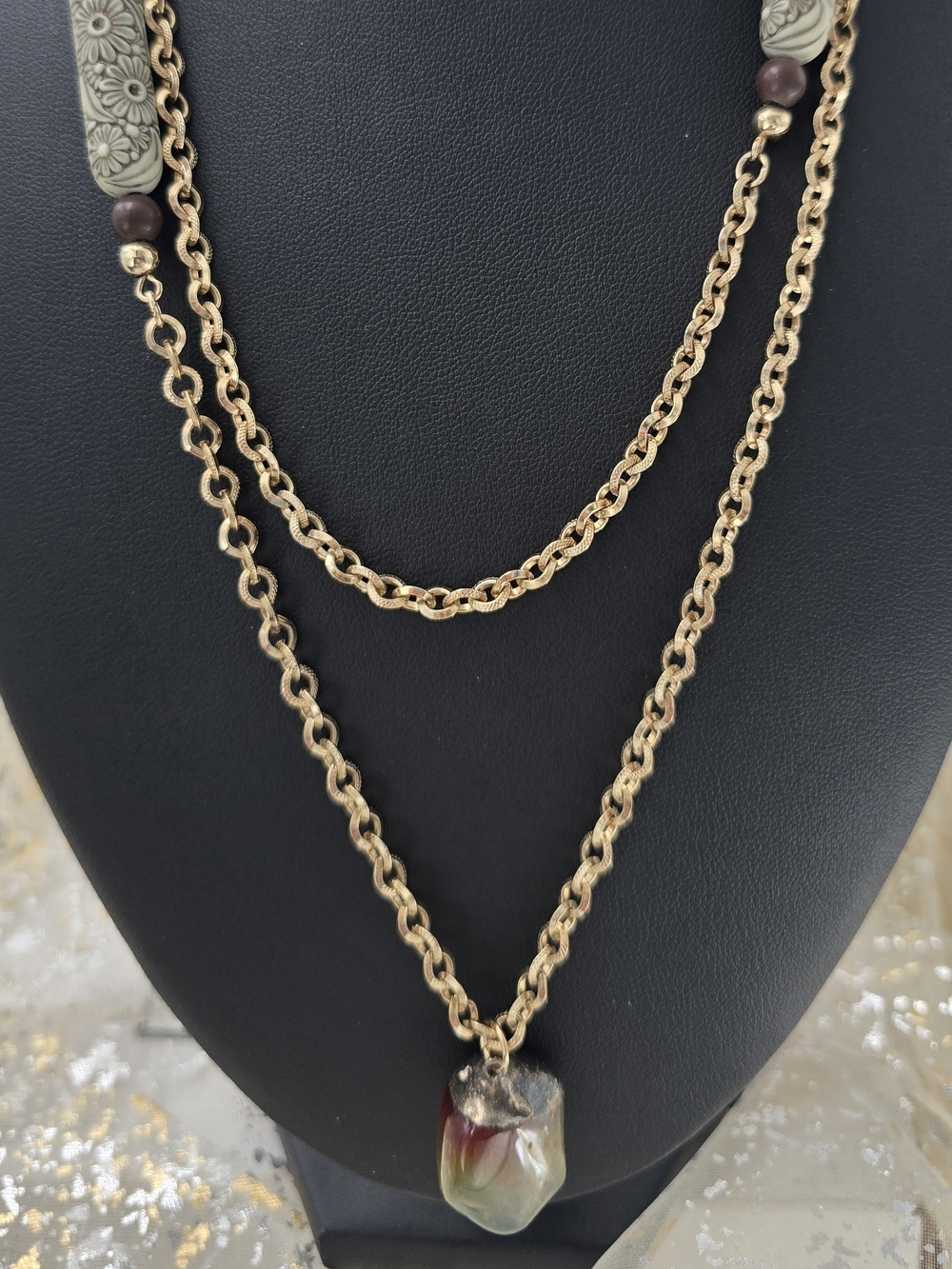 Sarah Cov Sterling Tourmaline Necklace Custom Made Signed